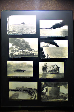 Part of the photographic display in the tunnel